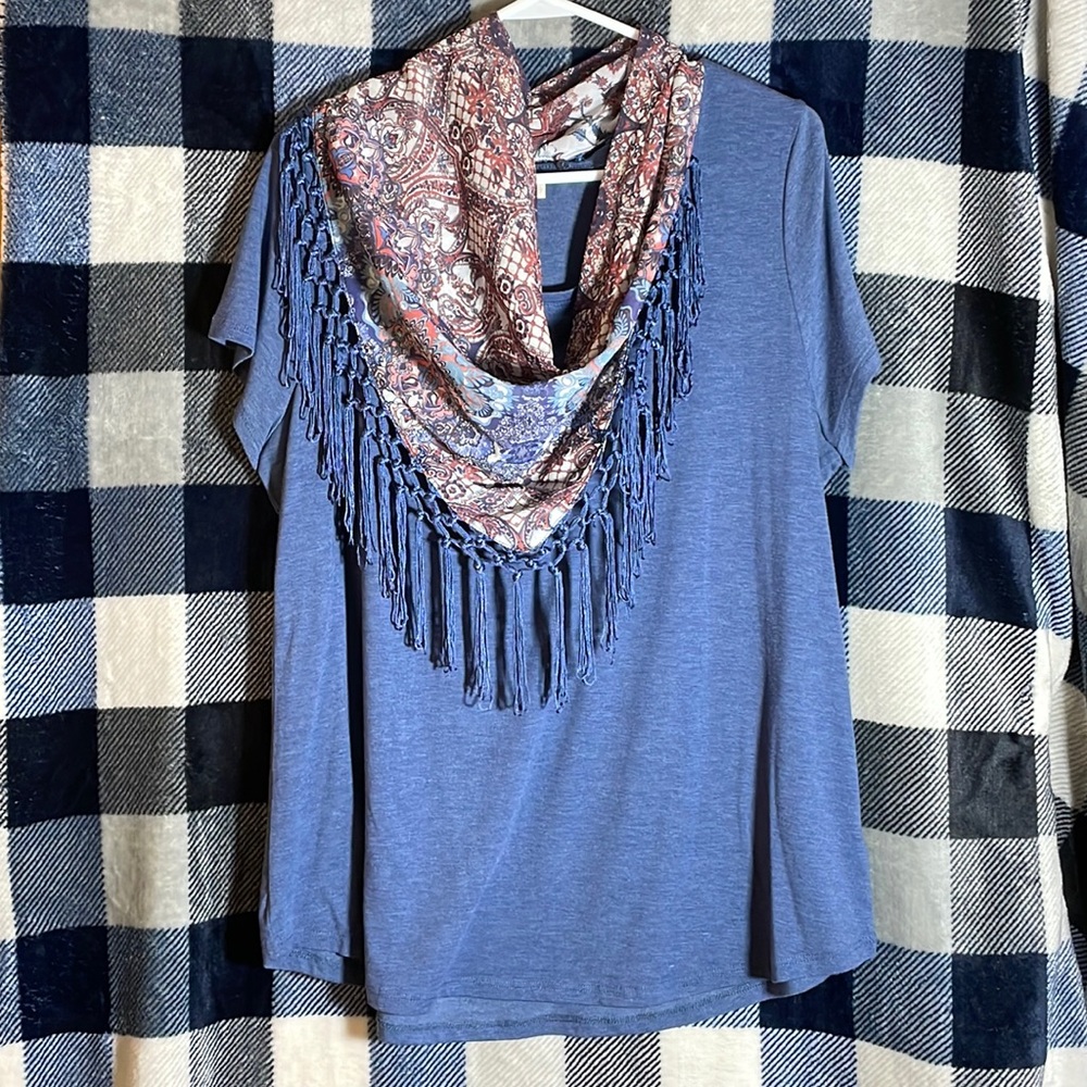 Style & Co Scarf Top